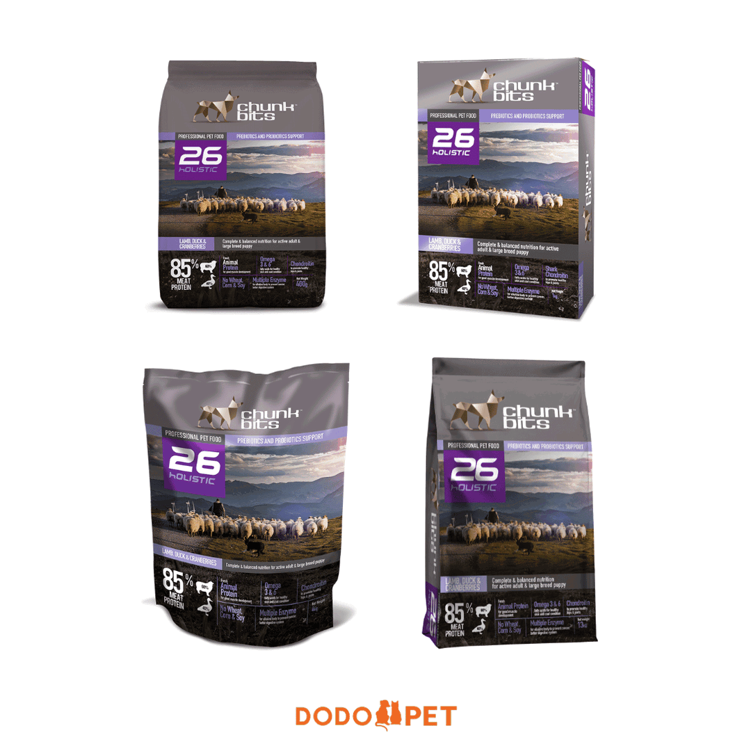 Chunkbits 26 Holistic Lamb, Duck & Cranberries Dog Food