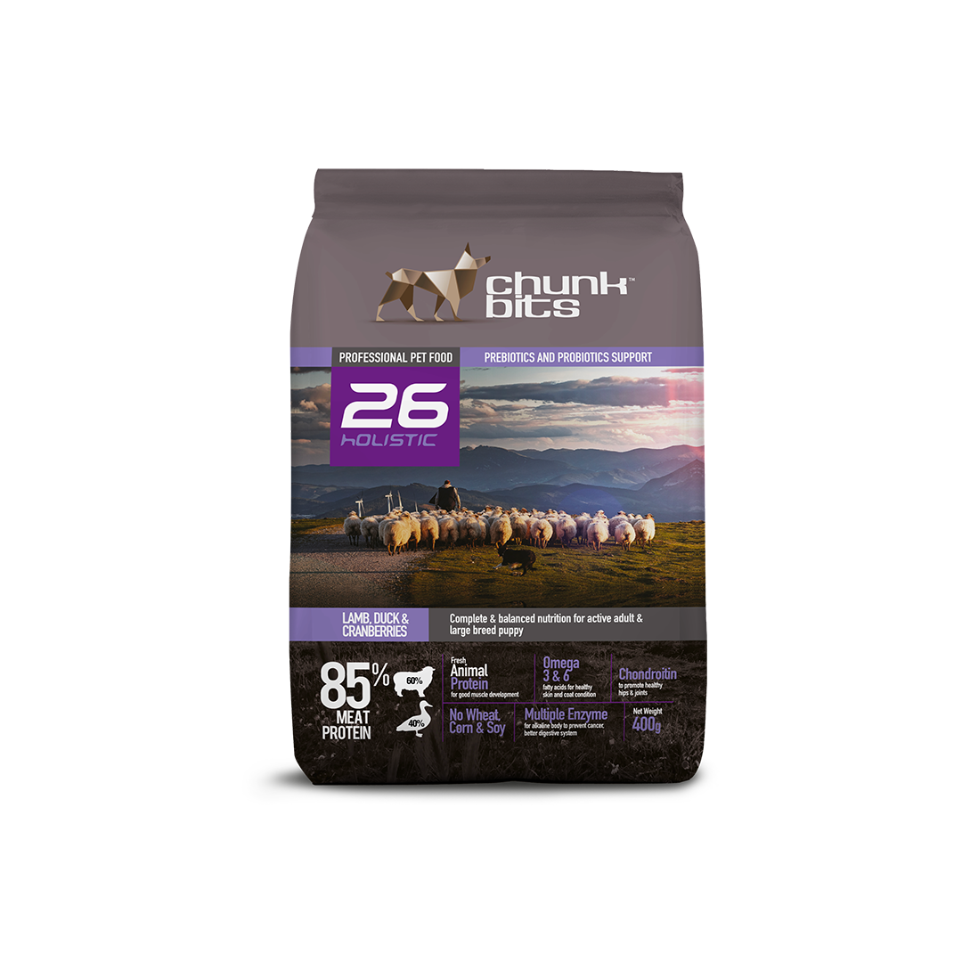 Chunkbits 26 Holistic Lamb, Duck & Cranberries Dog Food_1