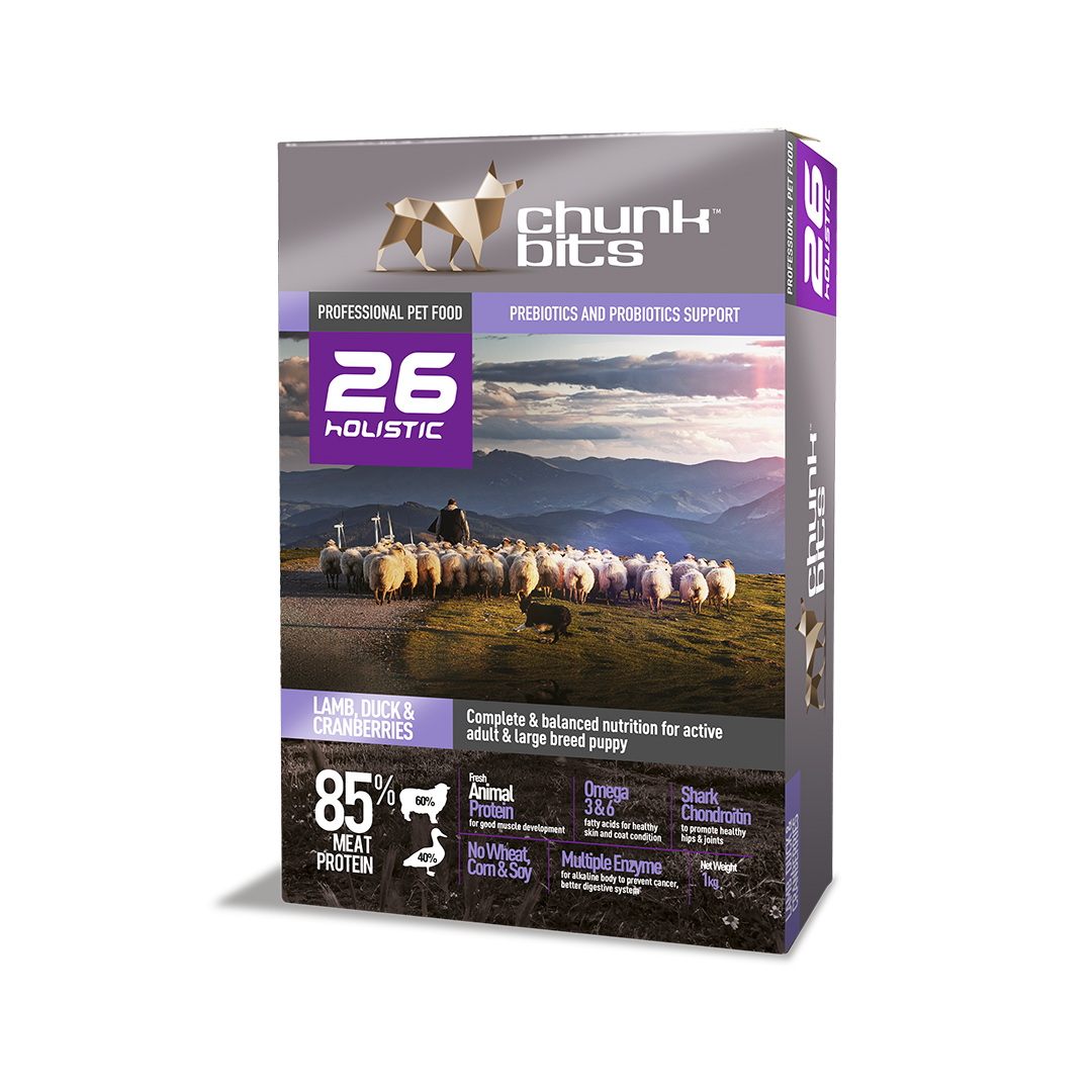 Chunkbits 26 Holistic Lamb, Duck & Cranberries Dog Food_2