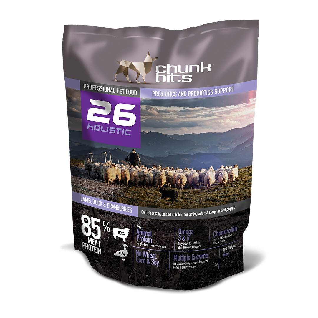 Chunkbits 26 Holistic Lamb, Duck & Cranberries Dog Food_3