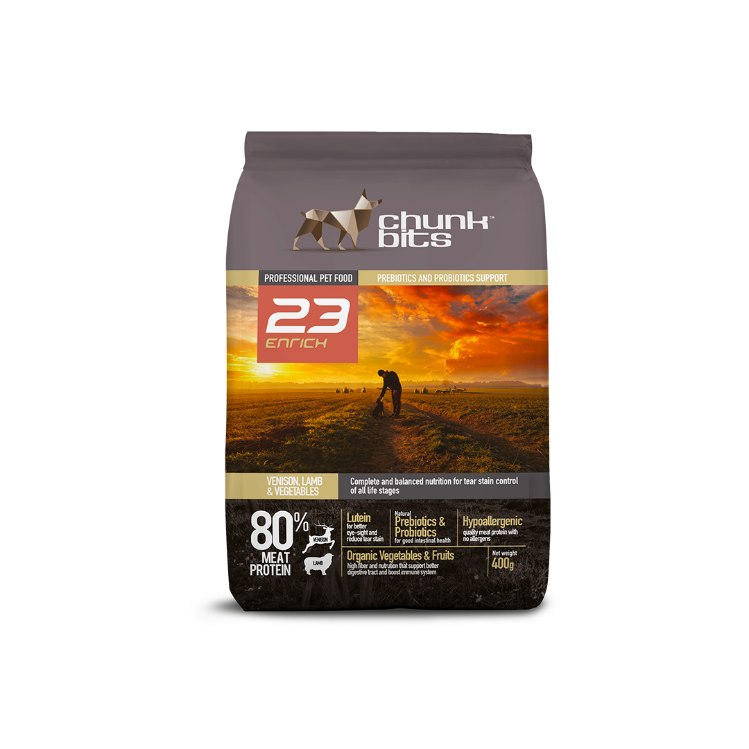 Chunkbits 23 Enrich Venison, Lamb & Vegetables Dog Food_1