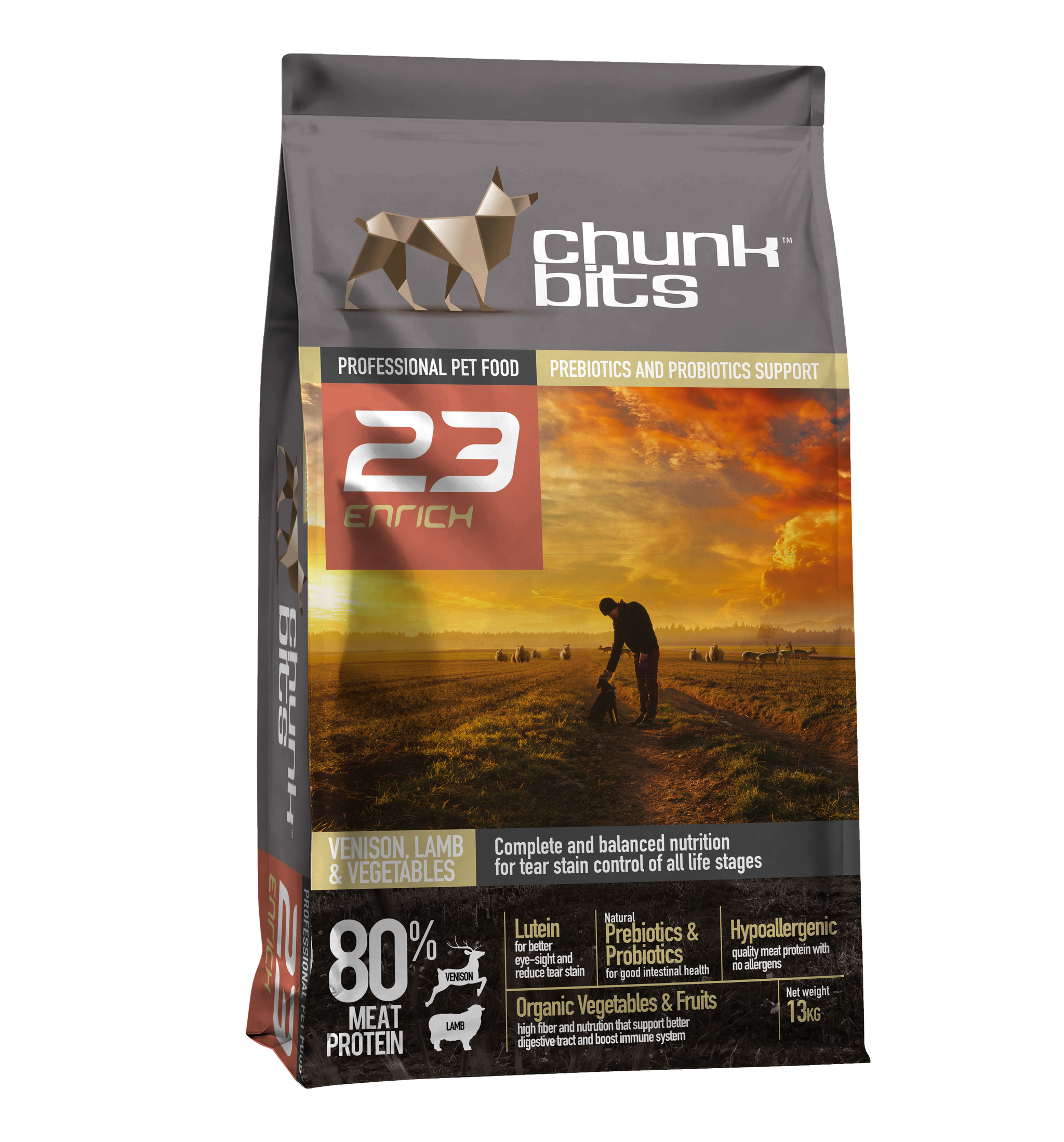 Chunkbits 23 Enrich Venison, Lamb & Vegetables Dog Food_4