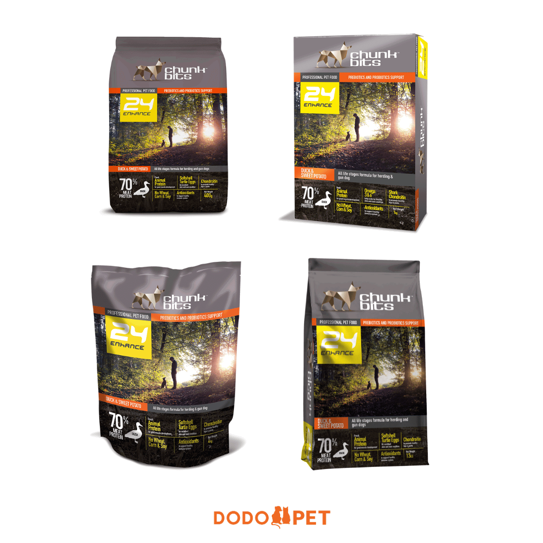 Chunkbits 24 Enhance Duck & Sweet Potato Dog Food_0
