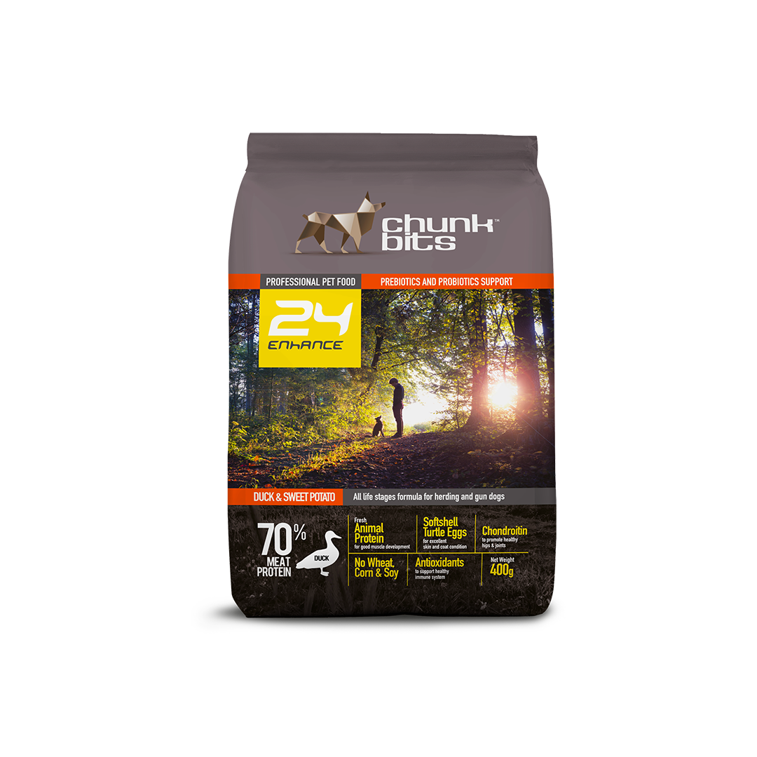 Chunkbits 24 Enhance Duck & Sweet Potato Dog Food_1