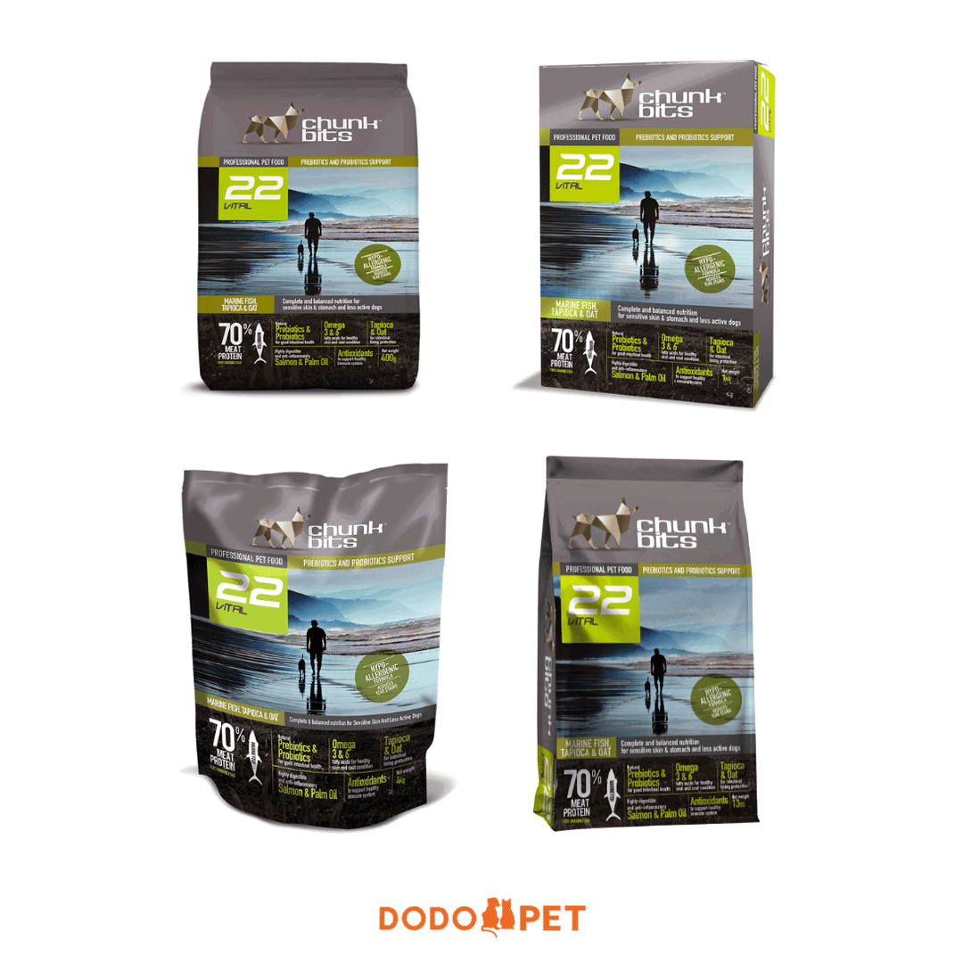 Chunkbits 22 Vital Marine Fish, Tapioca & Oat Dog Food