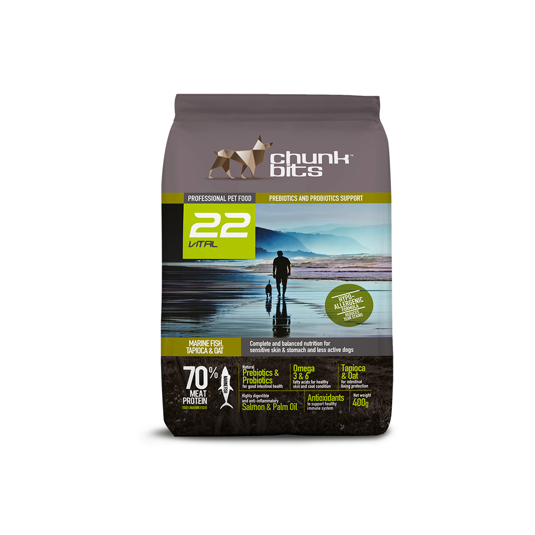 Chunkbits 22 Vital Marine Fish, Tapioca & Oat Dog Food_1