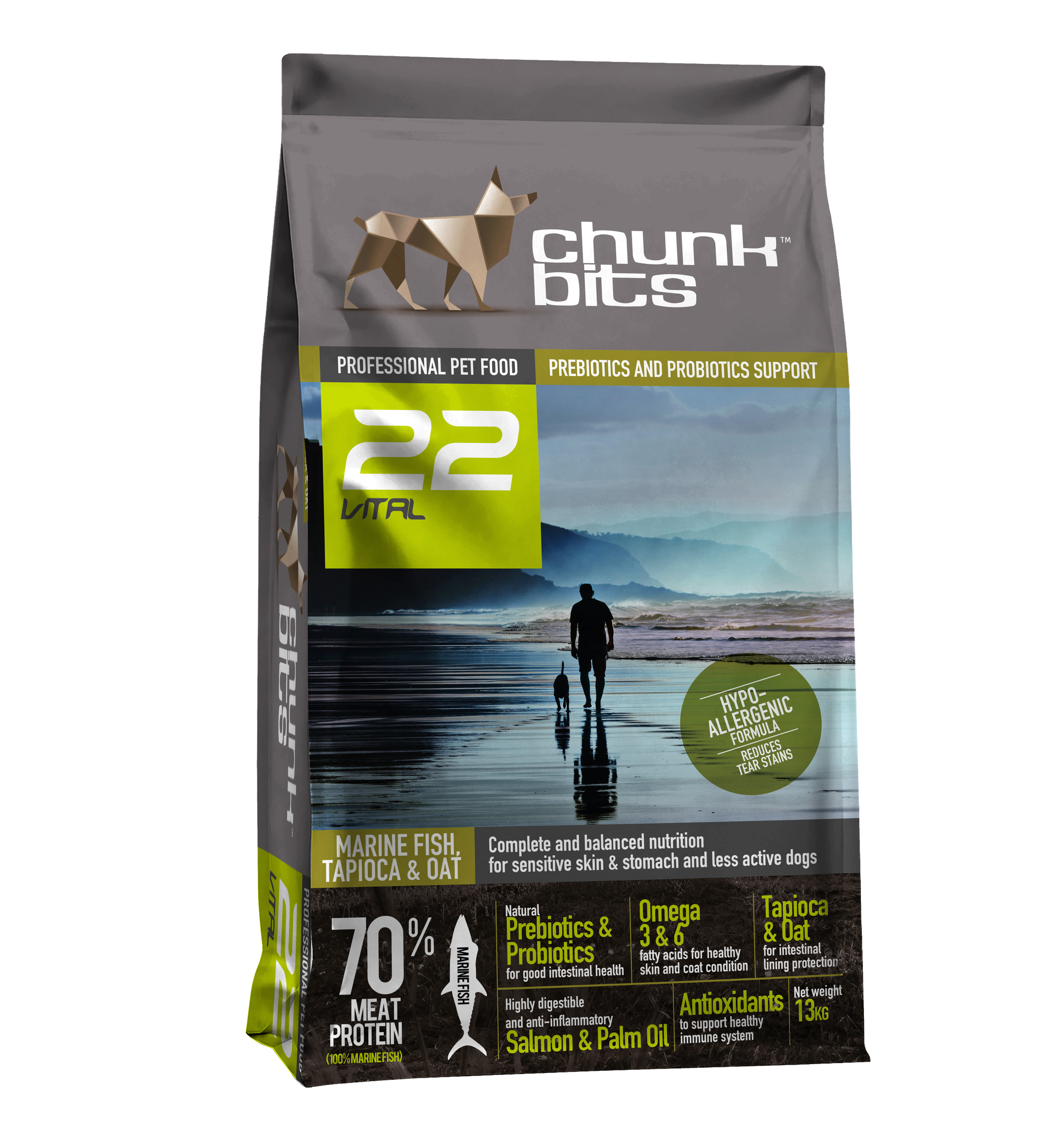 Chunkbits 22 Vital Marine Fish, Tapioca & Oat Dog Food_4