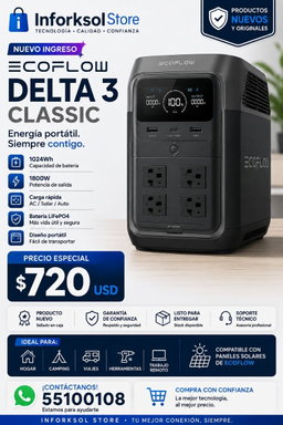  EcoFlow Delta 3 Classic – Nueva en caja a estrenar