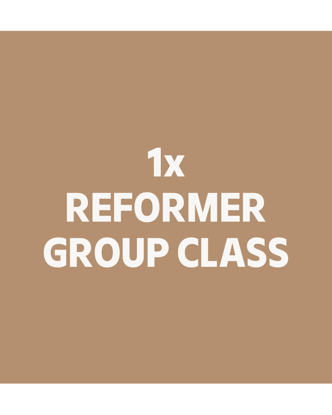 Drop-In Class (1x Reformer Group)