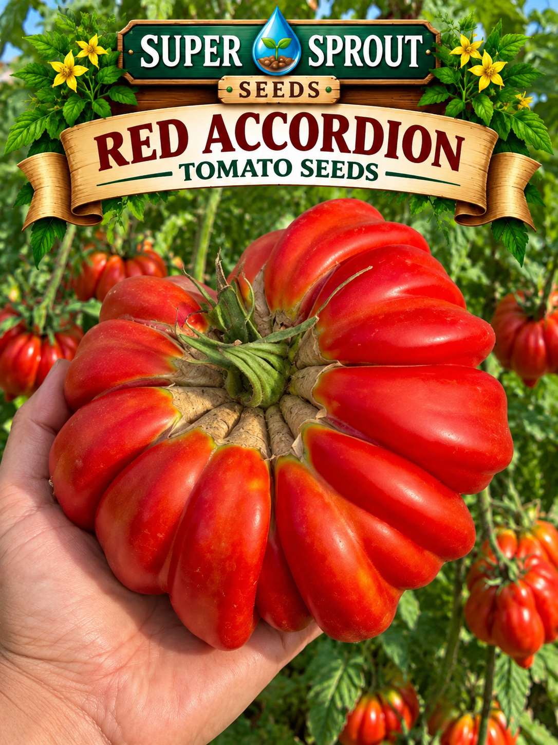 🍅ACCORDION RED TOMATO🍅 x 10 seeds