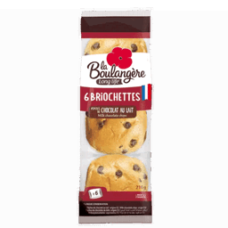La Boulangère 6 Briochette Pépite / לה בולנז'ר 6 בריוש קטן שבבי שוקולד