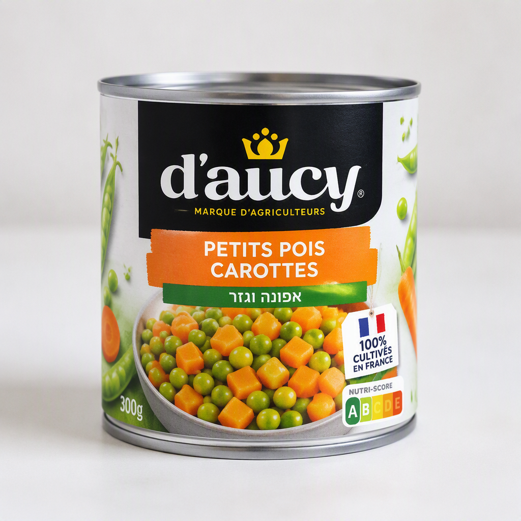 Petit Pois Carrote Daucy 300g / אפונה וגזר דוסי 300 גרם_0