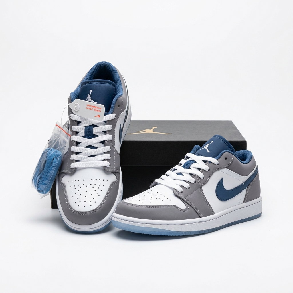 NIKE AIR JORDAN 1 LOW ‘ Stealth / French Blue ‘_2