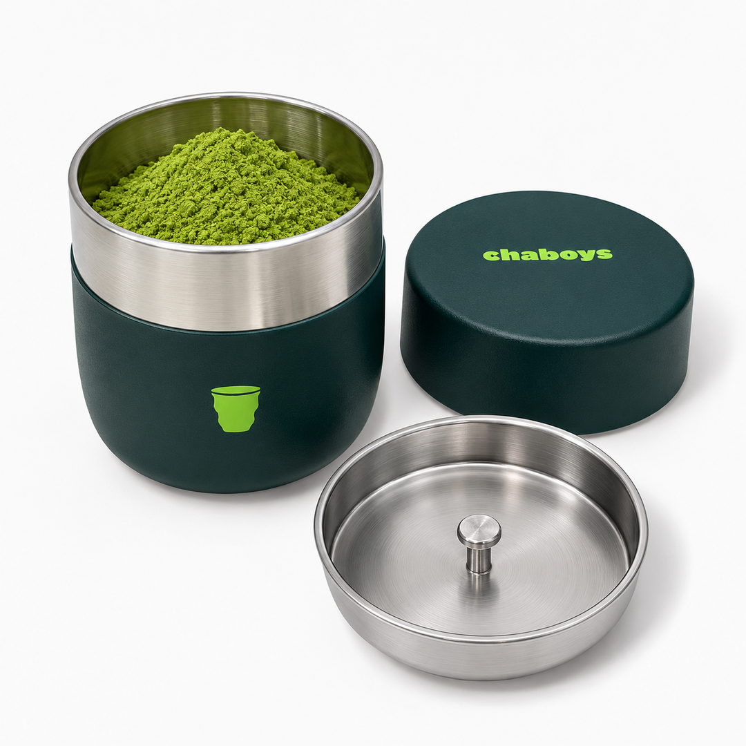Chaboys Stainless Steel Matcha Powder Canister