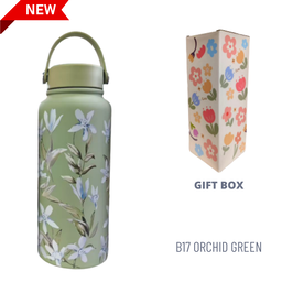 1000ML 3D FLORAL THUMBLER THERMOS BOTTLE