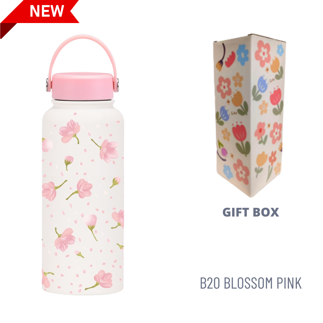 1000ML 3D FLORAL THUMBLER THERMOS BOTTLE_19