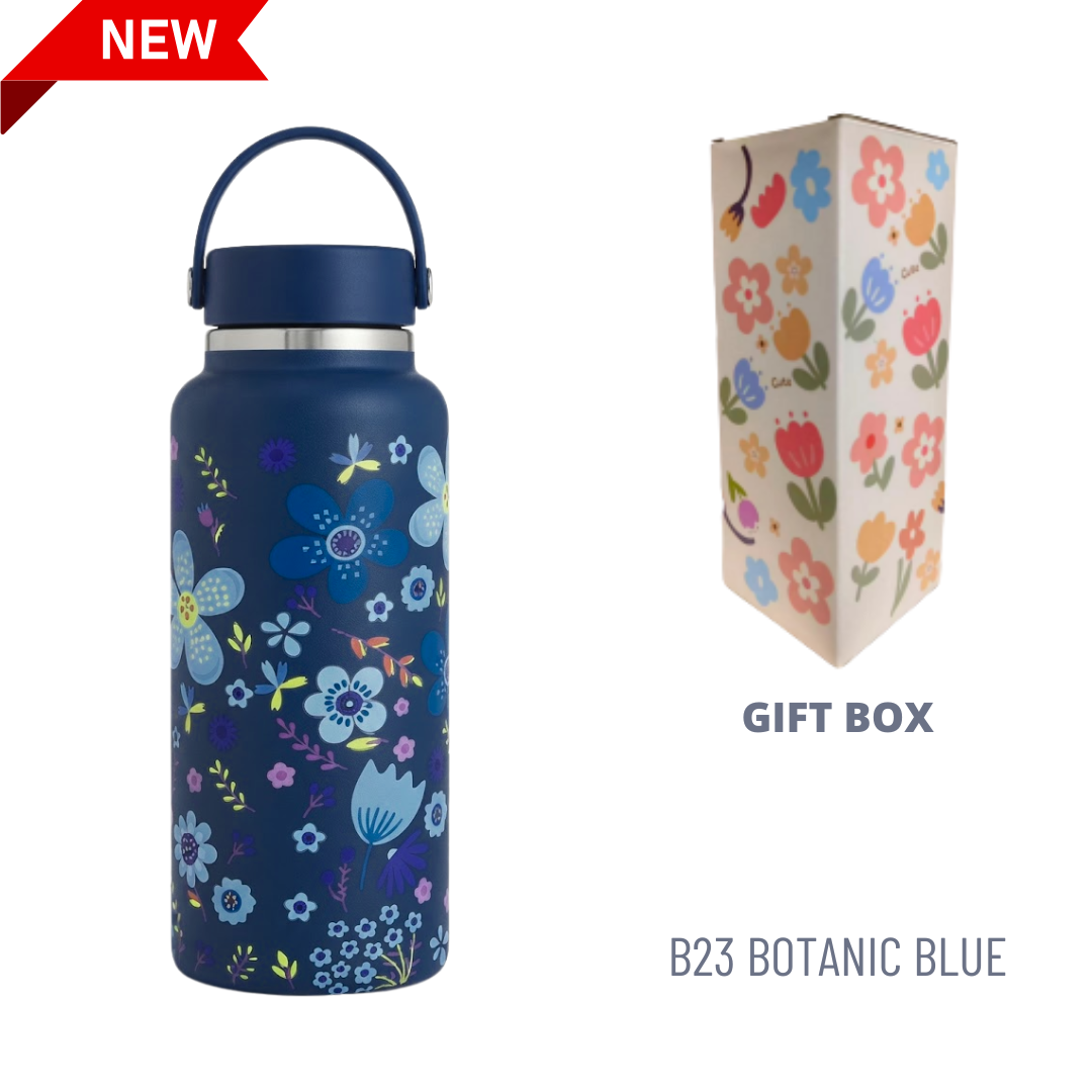 1000ML 3D FLORAL THUMBLER THERMOS BOTTLE_23