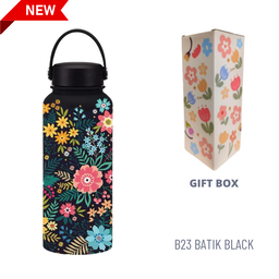 1000ML 3D FLORAL THUMBLER THERMOS BOTTLE