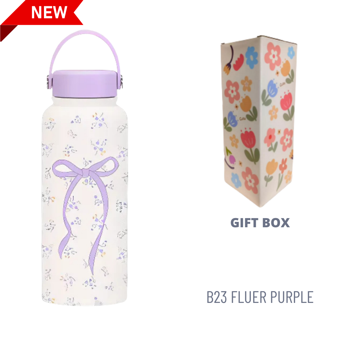 1000ML 3D FLORAL THUMBLER THERMOS BOTTLE_23