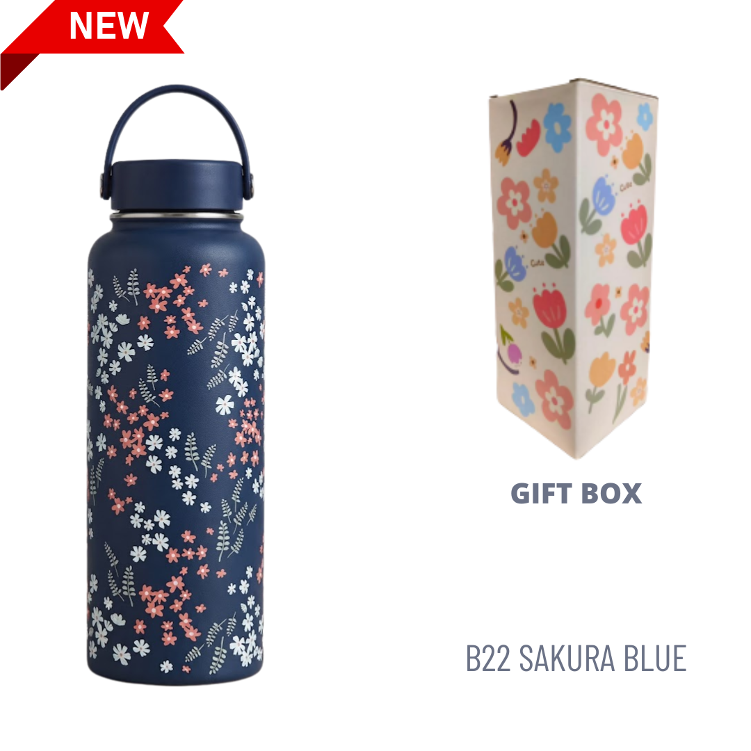 1000ML 3D FLORAL THUMBLER THERMOS BOTTLE_22