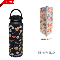 1000ML 3D FLORAL THUMBLER THERMOS BOTTLE
