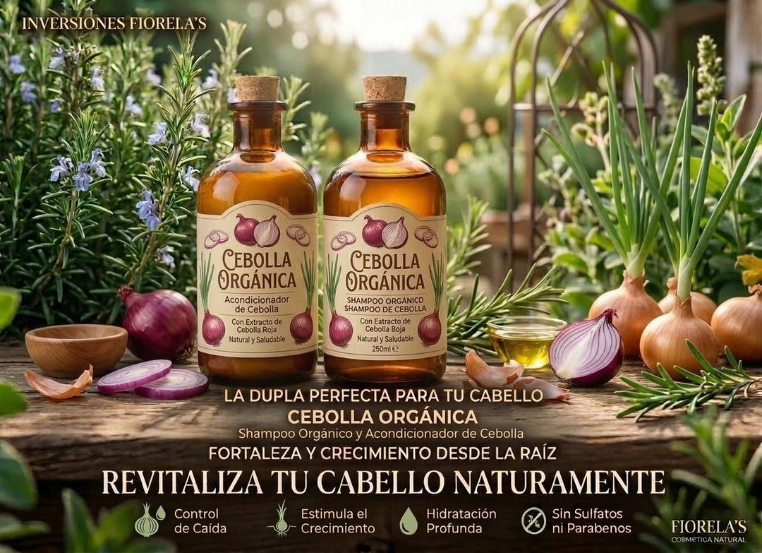 Shampoo y Acondicionador Organico. Anticaída y Crecimiento de Cabello