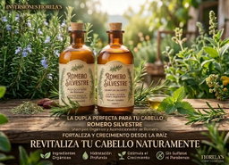 Shampoo y Acondicionador Organico. Anticaída y Crecimiento de Cabello