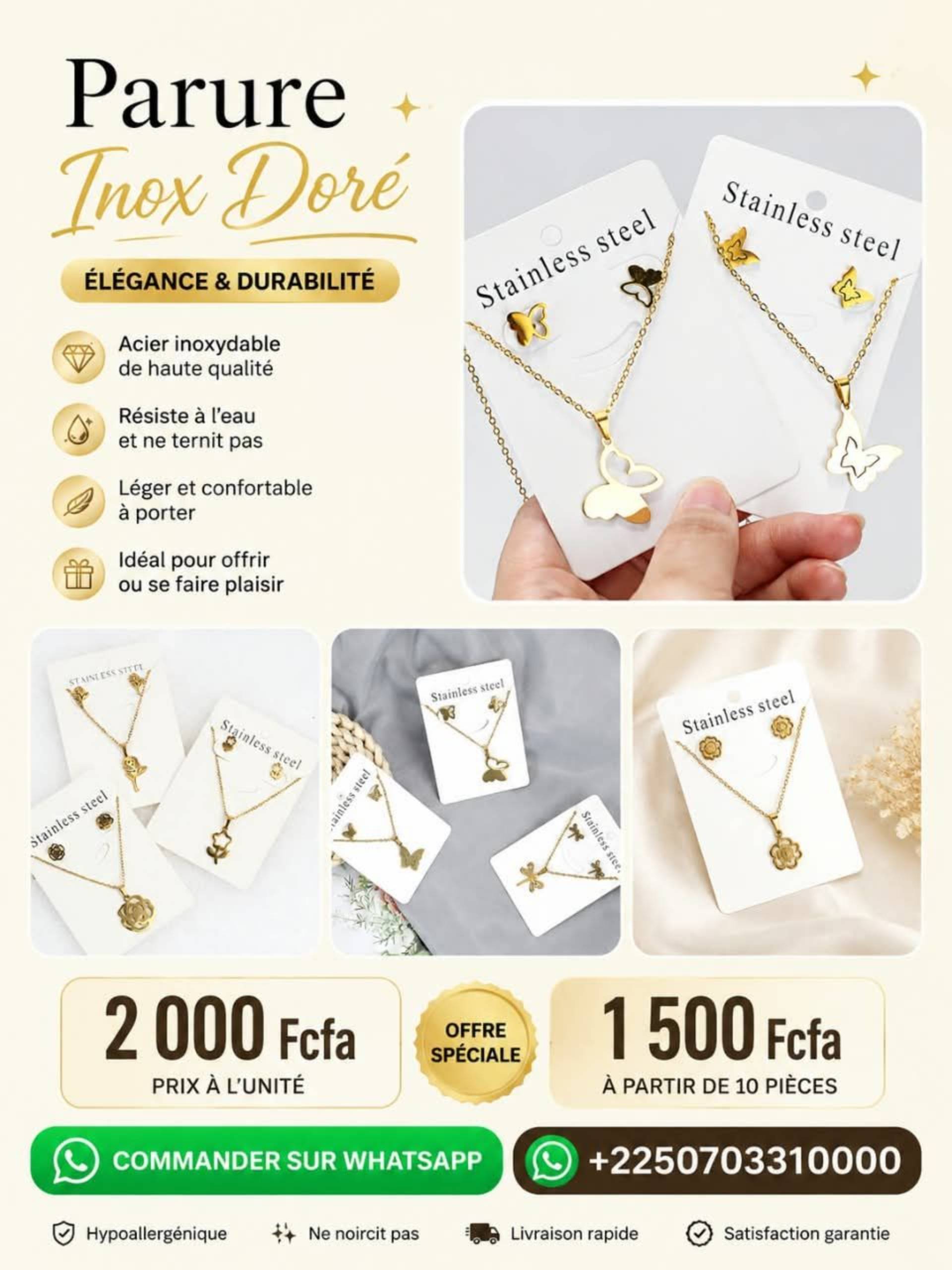 Les chaines et des boucs d'oreilles