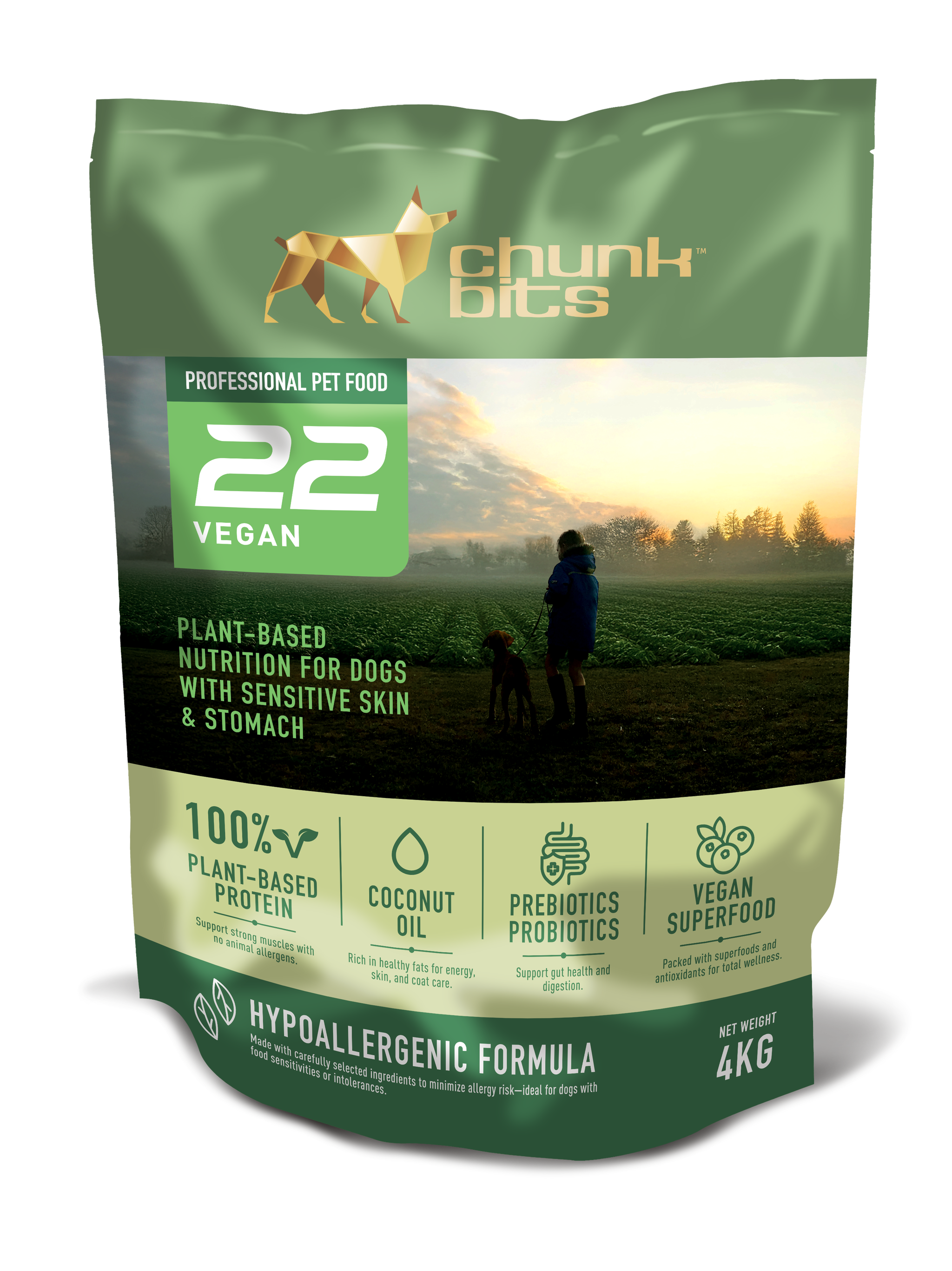 Chunkbits Vital 22 Marine Fish, Tapioca & Oat Dog Food_3