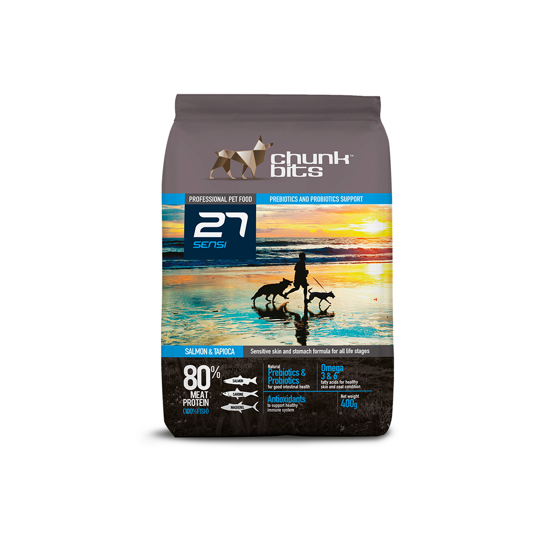 Chunkbits 27 Sensi Salmon & Tapioca Dog Food_1
