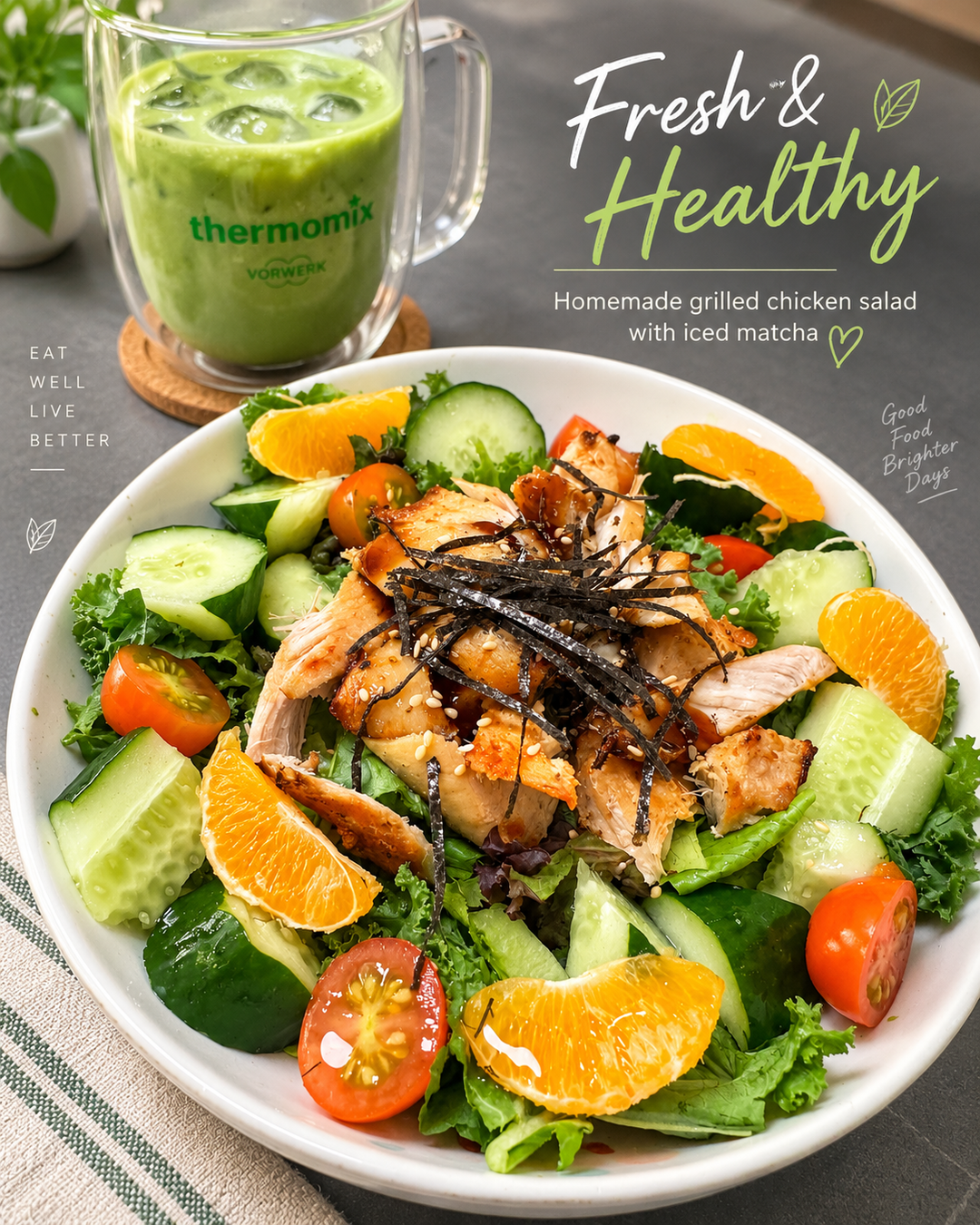 Homemade Grilled Chicken Citrus Salad