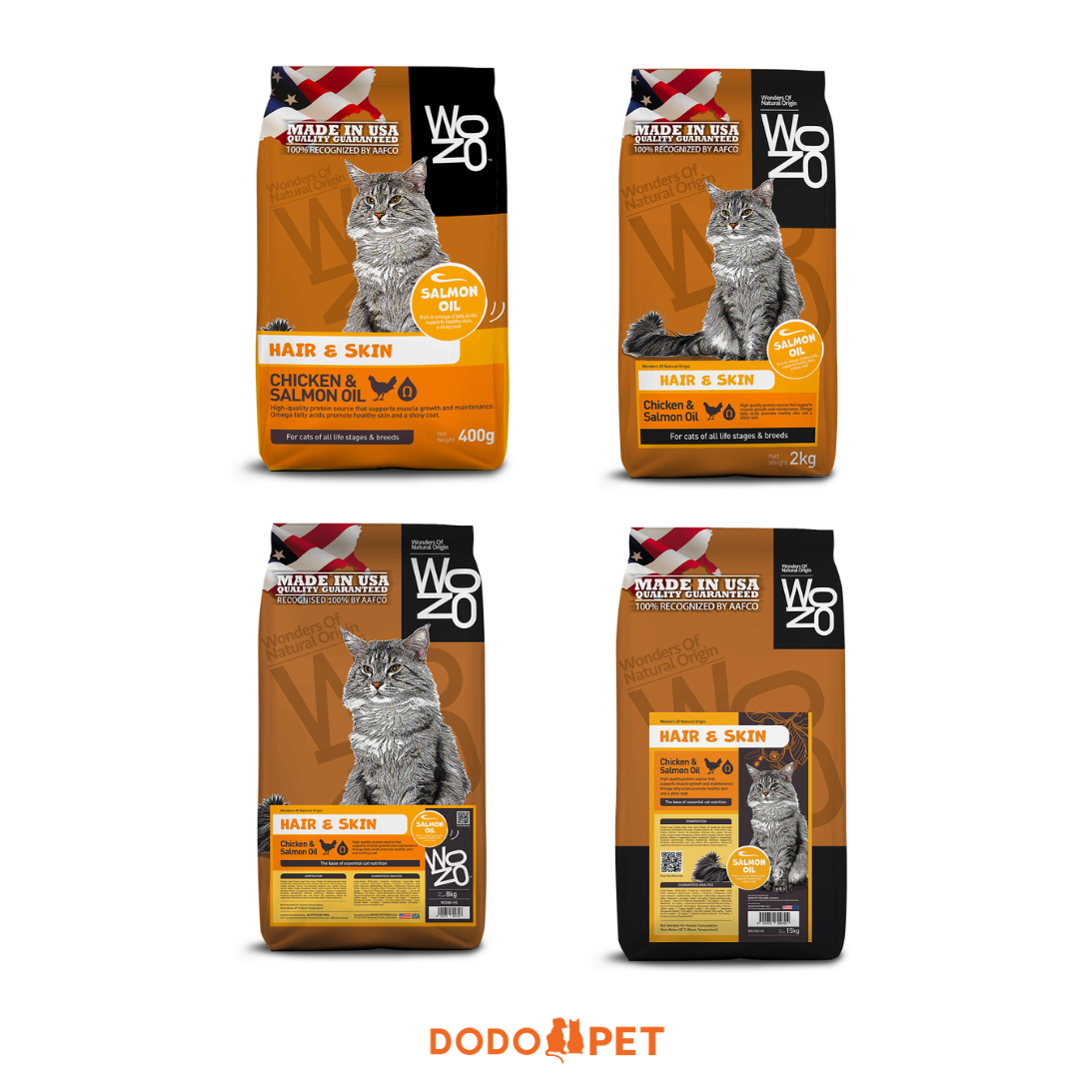 Wono Hair & Skin - Chicken & Salmon Oil Cat Food_0