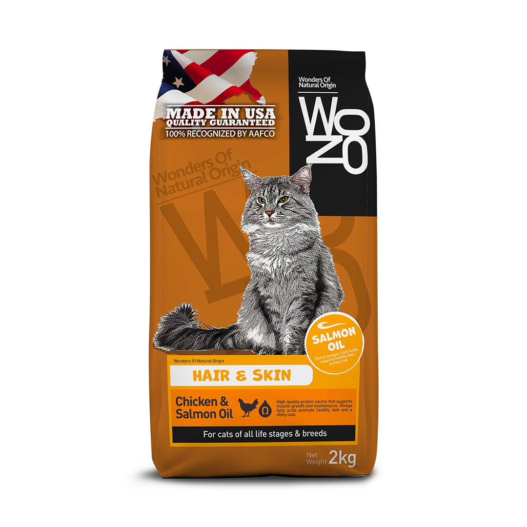 Wono Hair & Skin - Chicken & Salmon Oil Cat Food_1