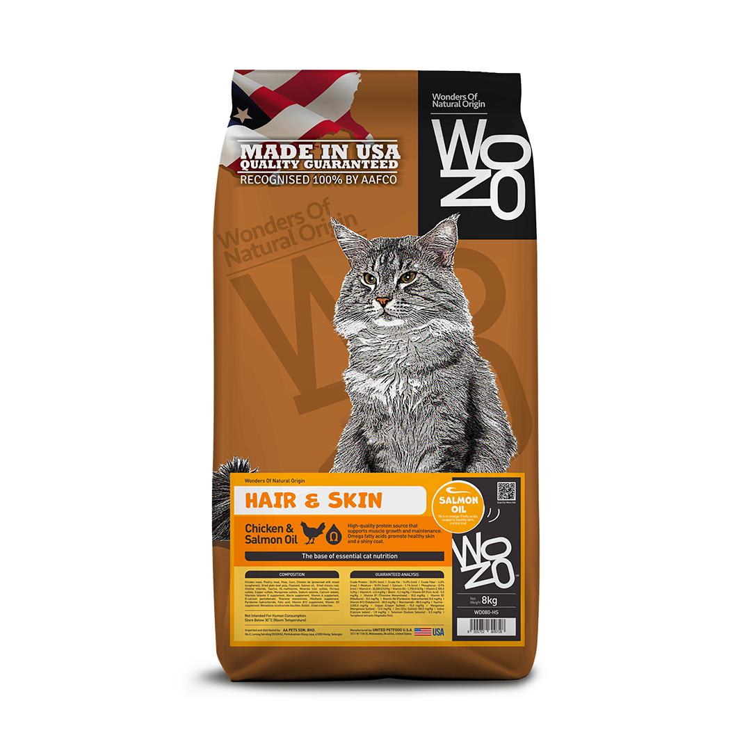 Wono Hair & Skin - Chicken & Salmon Oil Cat Food_2