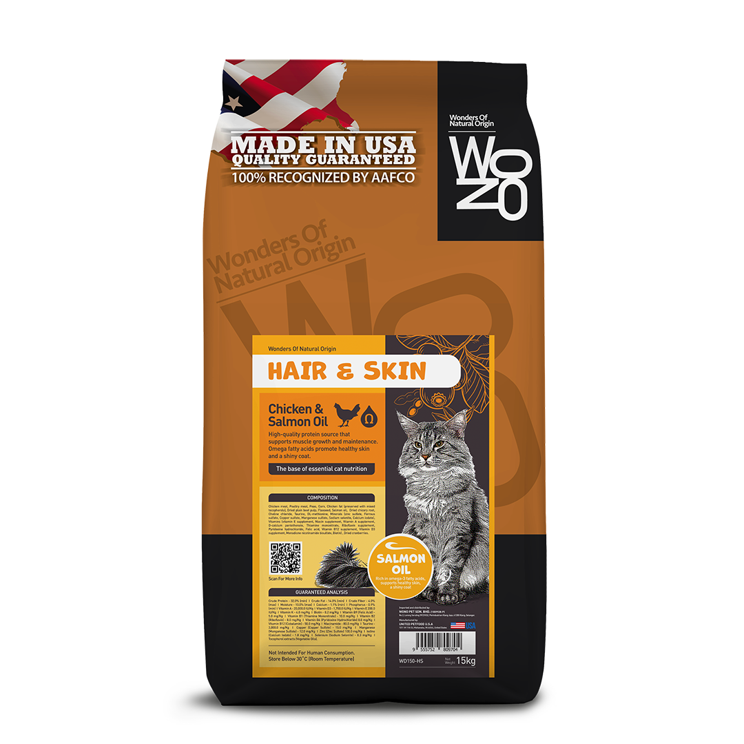 Wono Hair & Skin - Chicken & Salmon Oil Cat Food_3