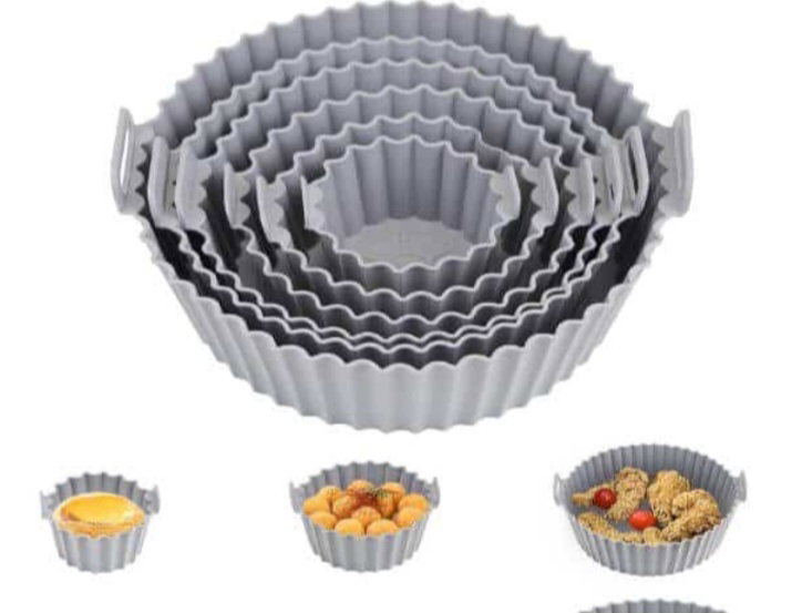 6 Piece Reusable Silicone Air Fryer Liner