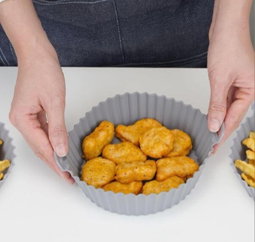 6 Piece Reusable Silicone Air Fryer Liner