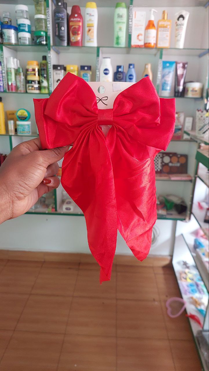 Medium Bow Hair Clips Red_0