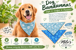 Dubbel Sided Blue Bandanna