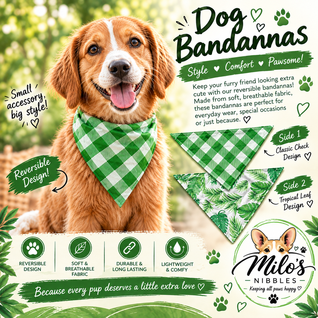Dubbel Sided Green Bandanna 