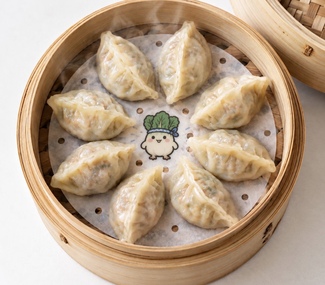 Steamed Vegetable Gyoza (6 pieces)