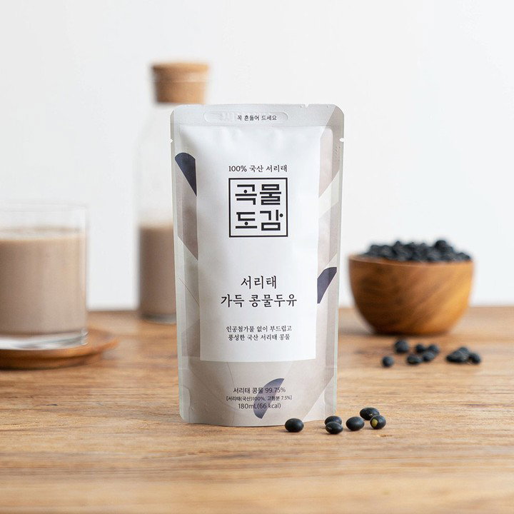 곡물도감 두유 Korean premium soy milk 180ml ×15_6