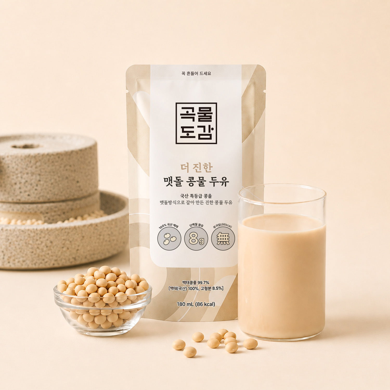 곡물도감 두유 Korean premium soy milk 180ml ×15_4