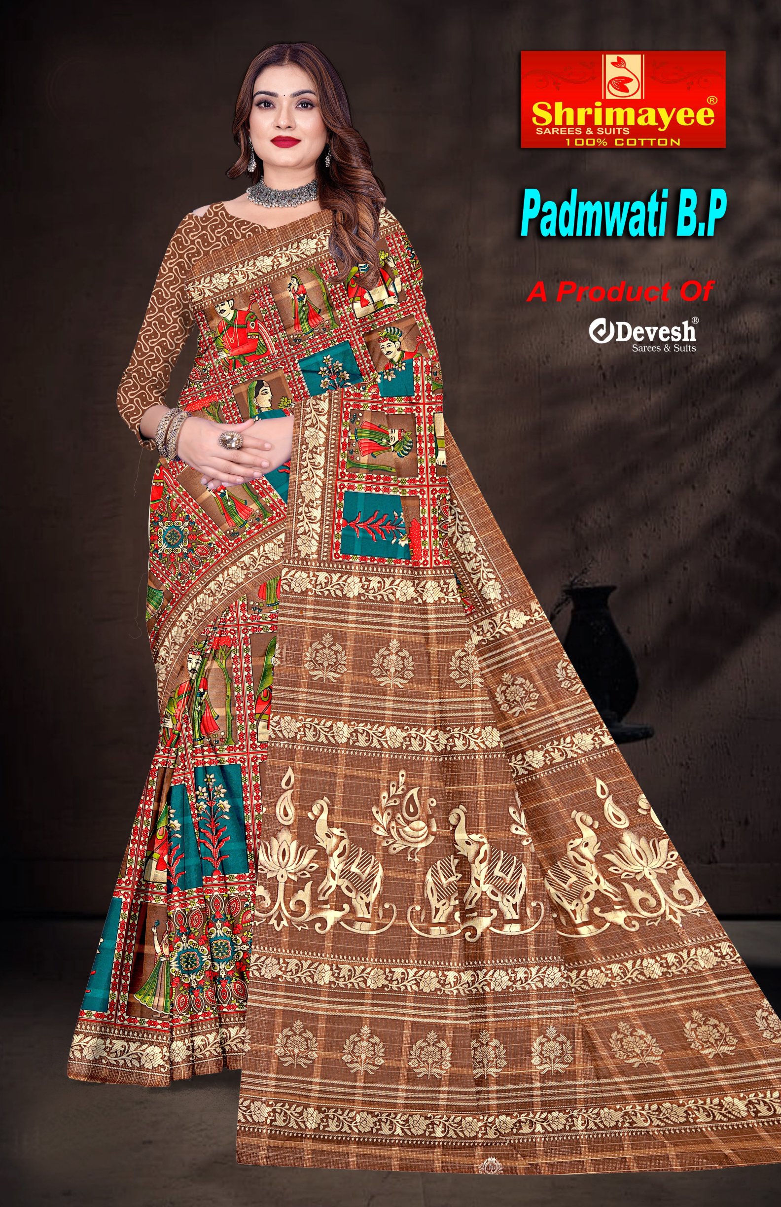 Padmavati with blouse piece (pack of 8)_5