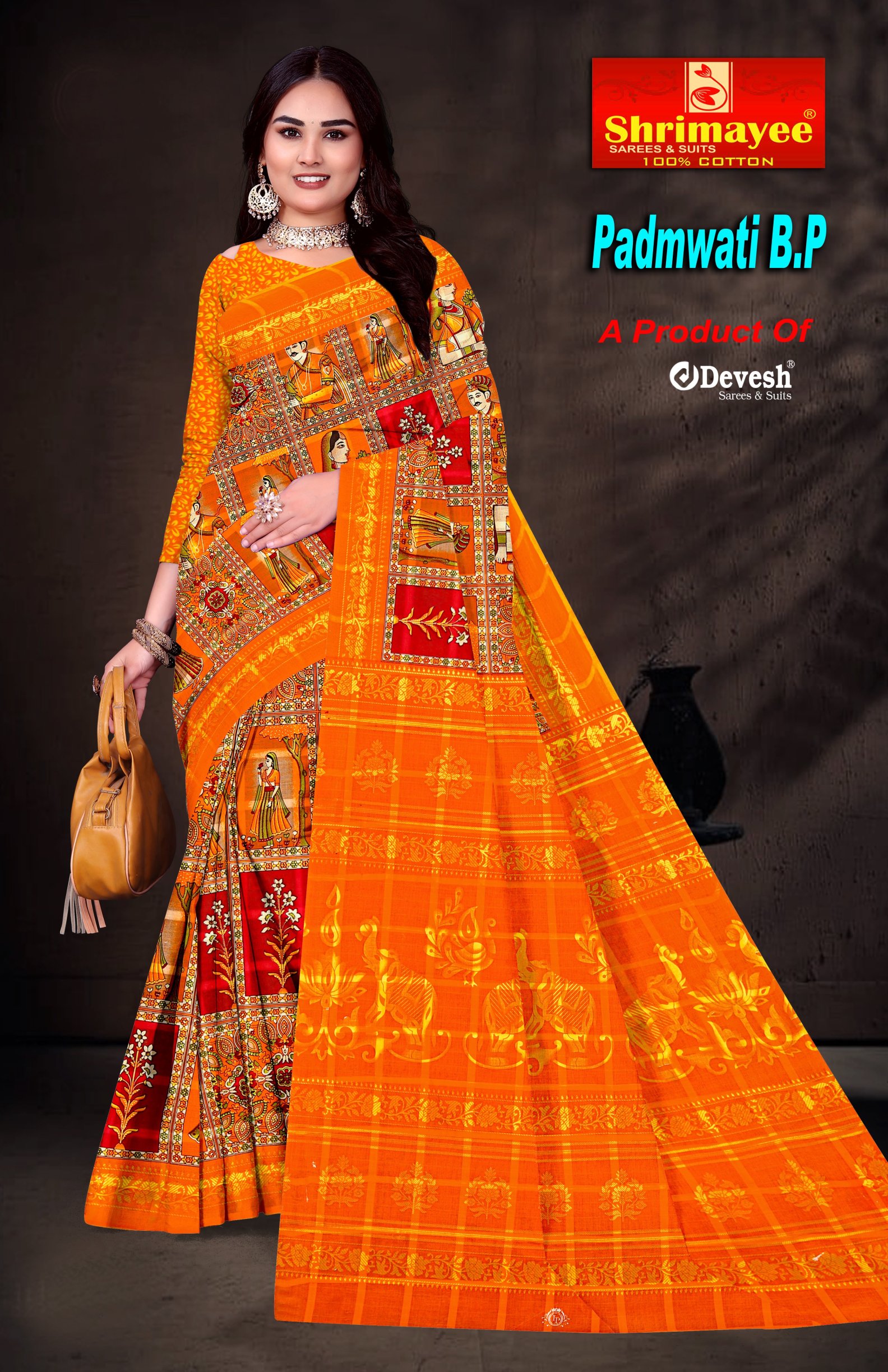 Padmavati with blouse piece (pack of 8)_0
