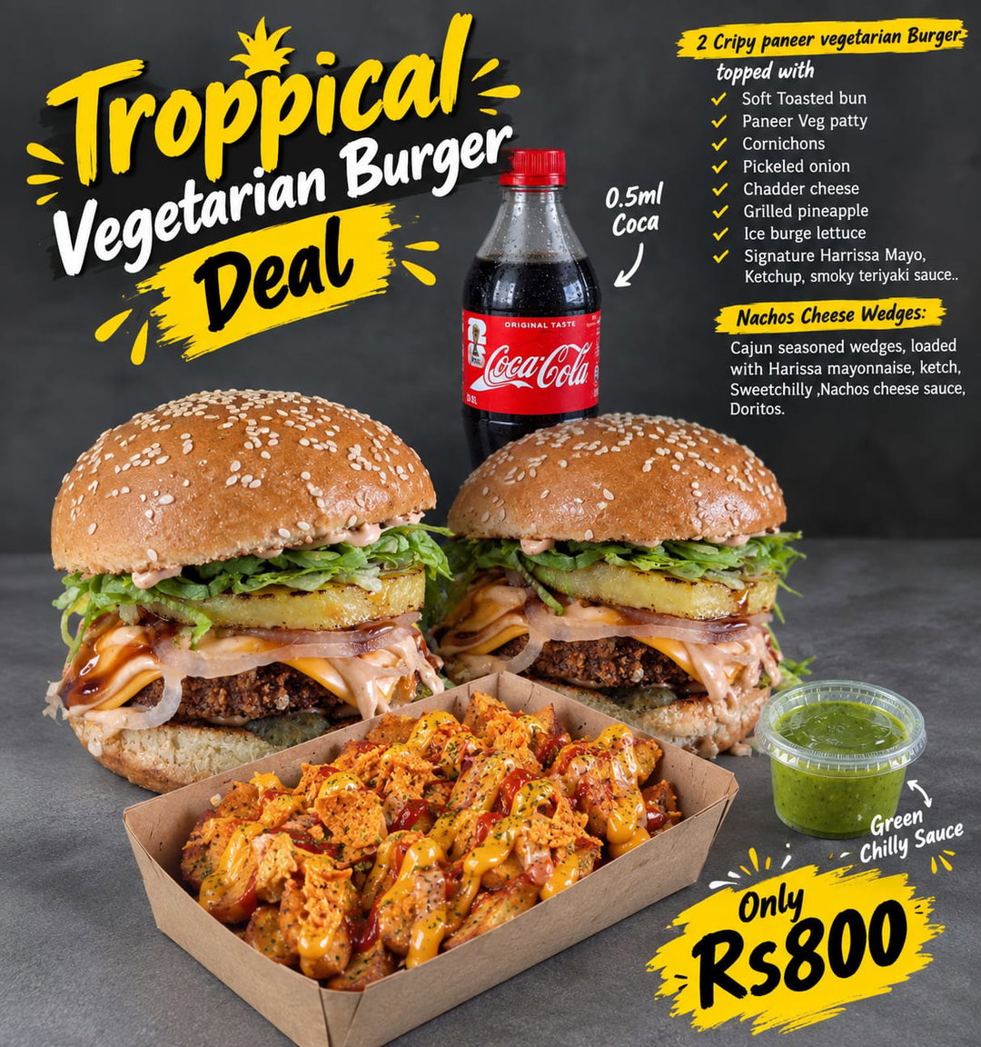 Tropical Vegetarian Burger Deal