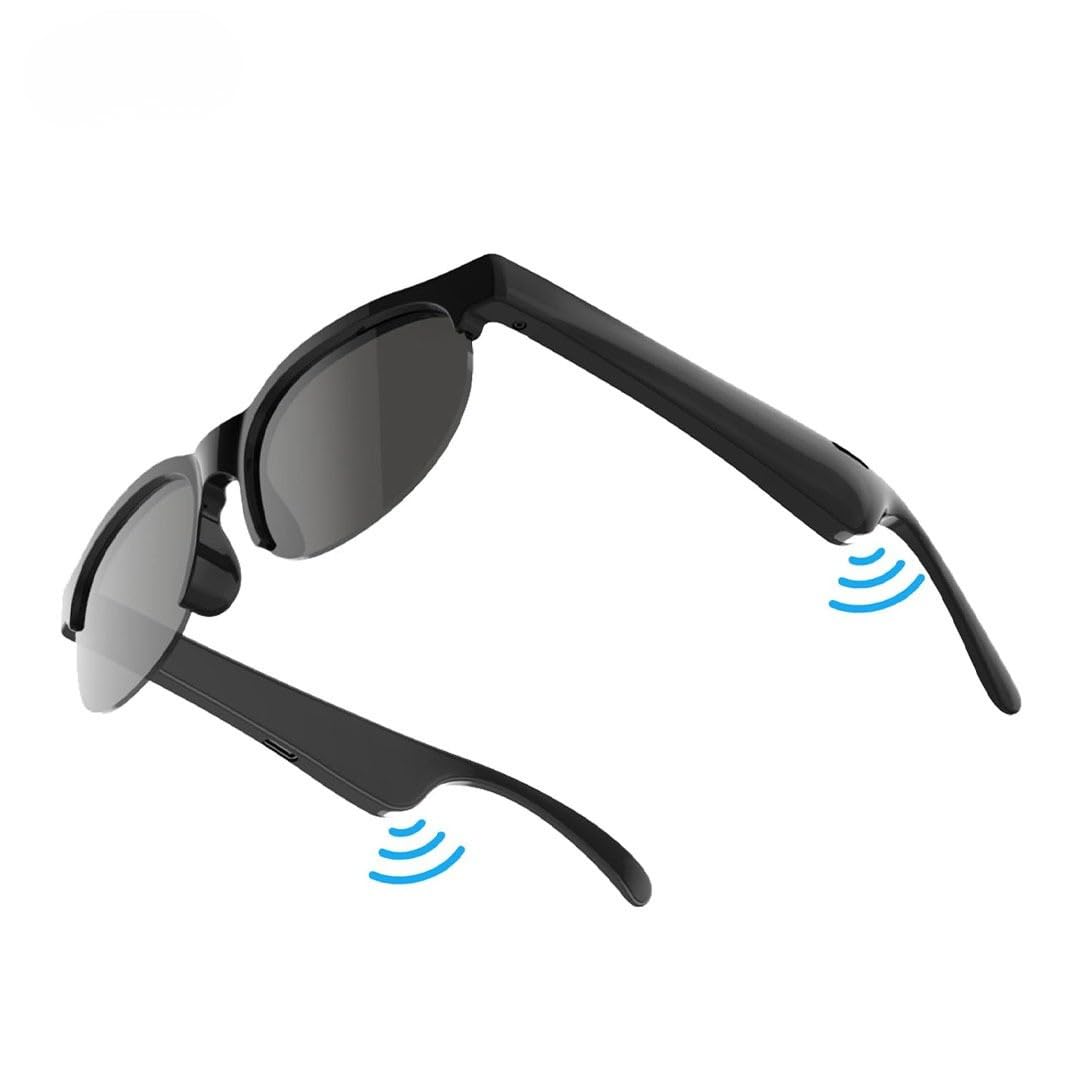 G58 Smart Audio Sunglasses with Bluetooth 5.4, True Stereo Wireless, Button Control, Black_0