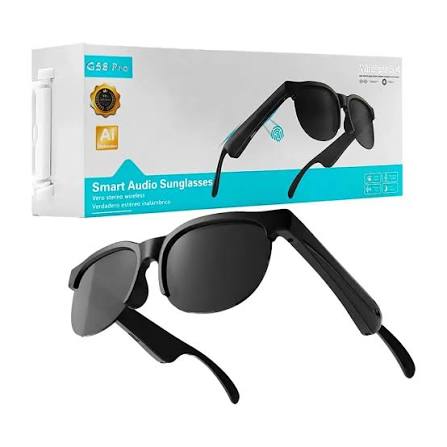 G58 Smart Audio Sunglasses with Bluetooth 5.4, True Stereo Wireless, Button Control, Black_1