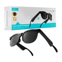 G58 Smart Audio Sunglasses with Bluetooth 5.4, True Stereo Wireless, Button Control, Black