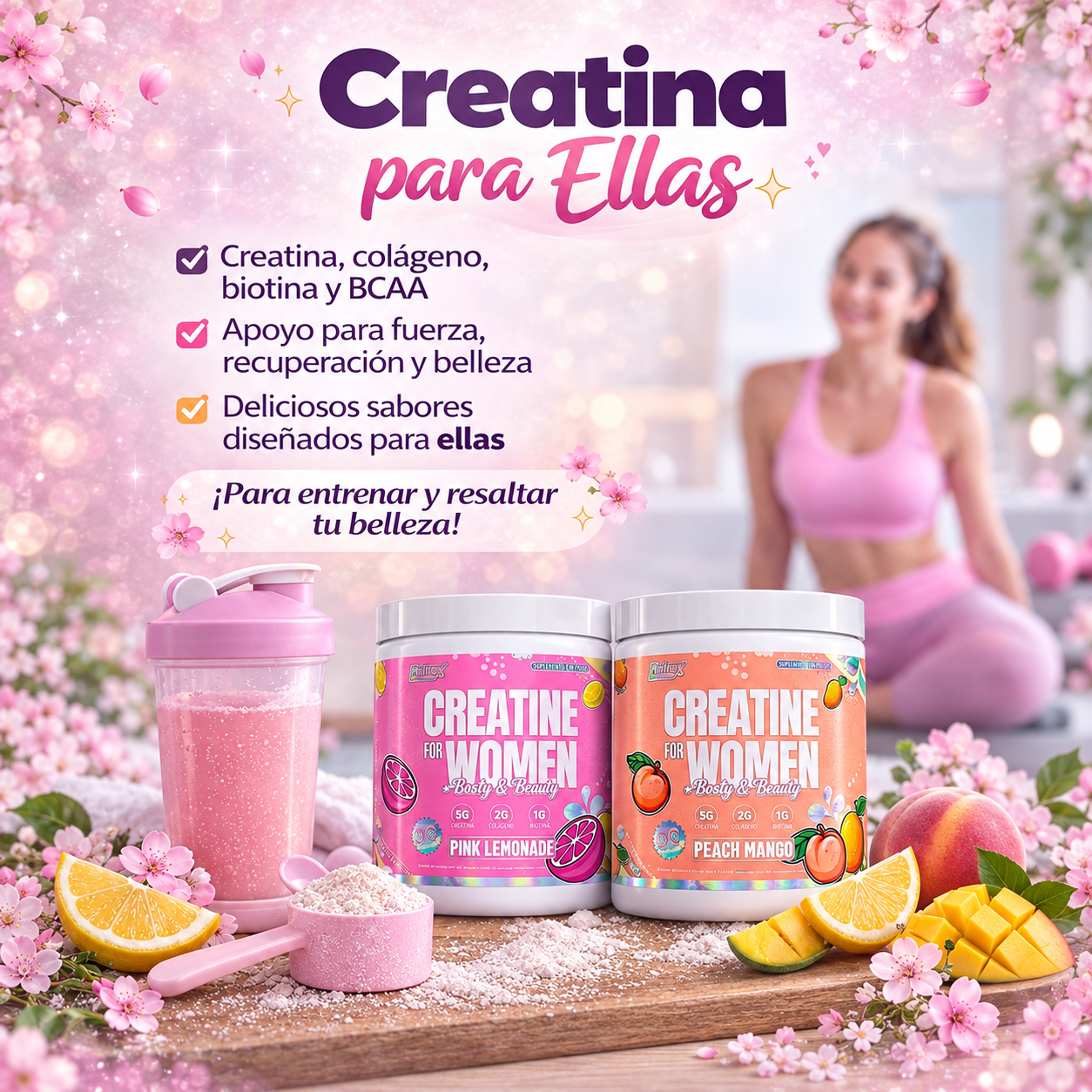 Creatina de mujer 🍋🍓 NUTREX_3